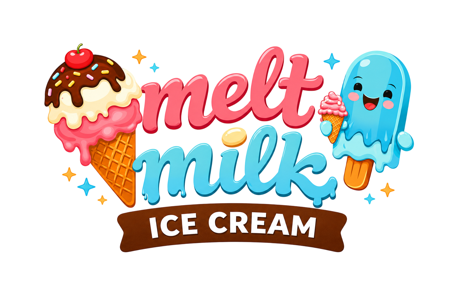 Melt Milk Ice Cream Logo